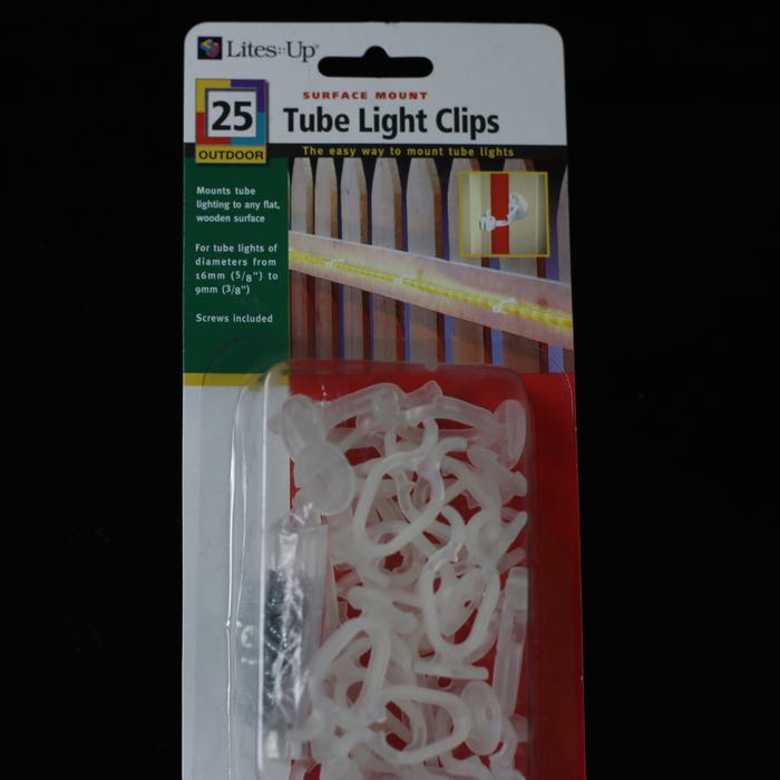 Surface Mount Tube Light Clip; 25 ct. Blister Pack