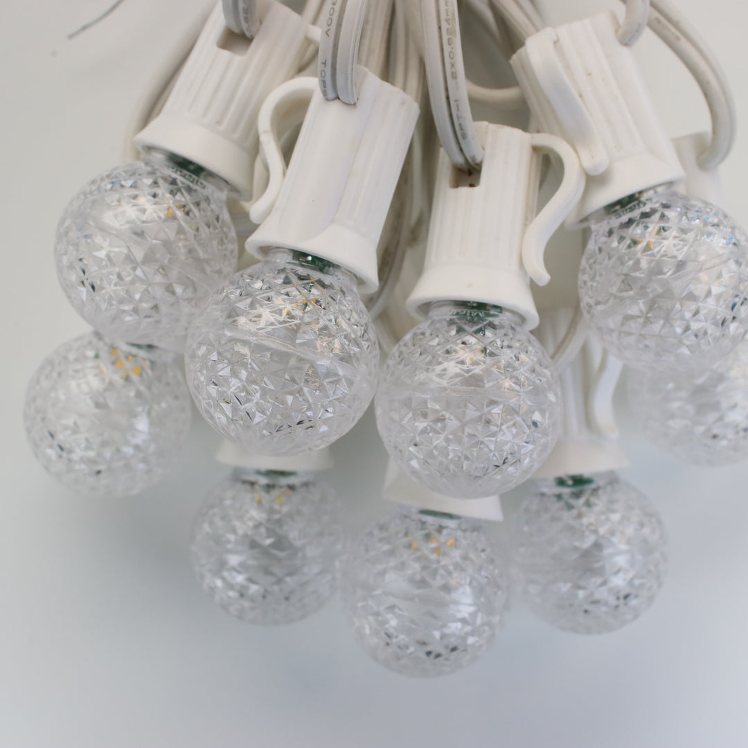 G30 Warm White LED Bulbs E12 Bases (SMD) – Christmas Light Source