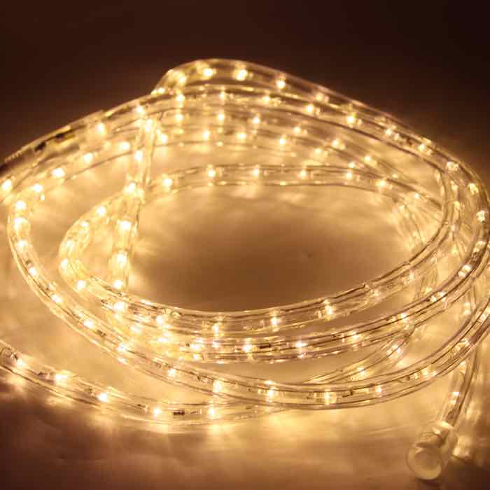 1/2" Warm White LED Rope Lights (Adhesive Connections)