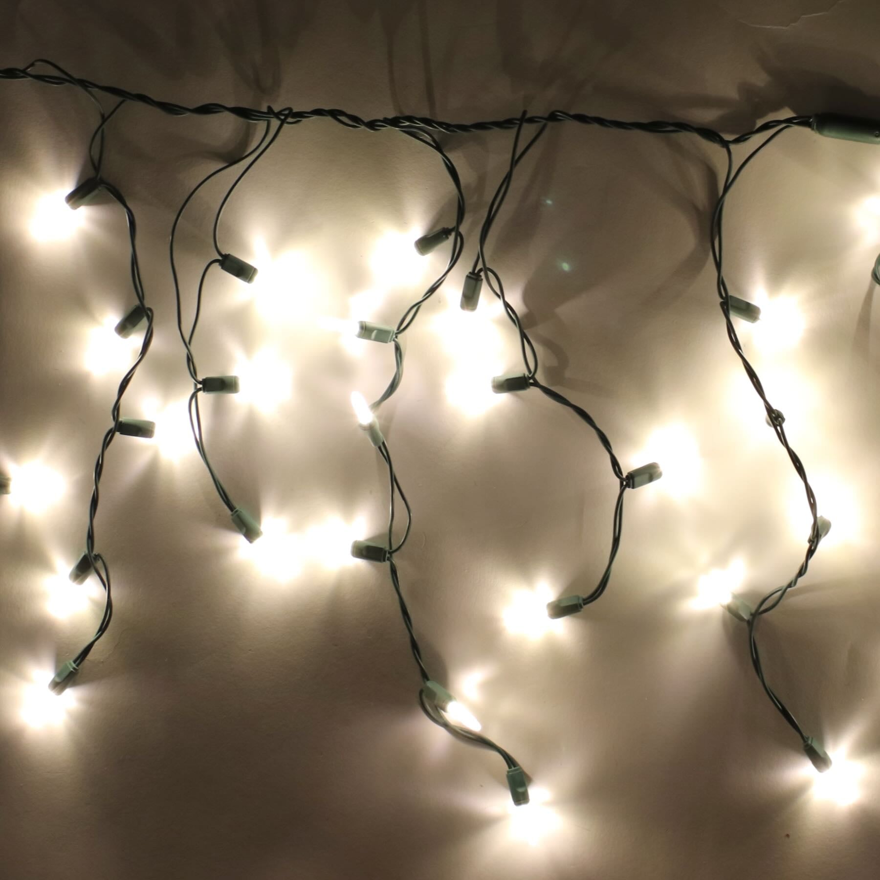 12m warm white icicle lights hotsell