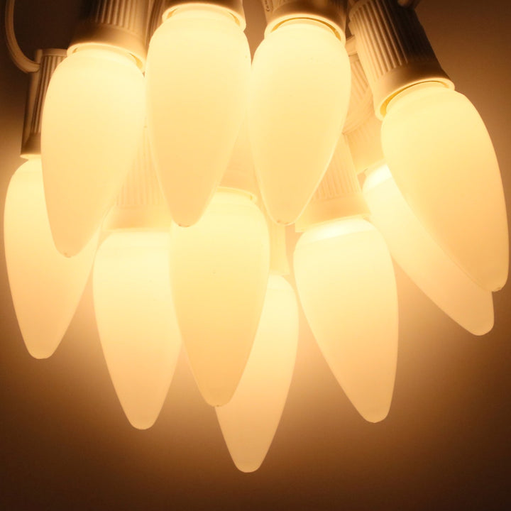 C9 Warm White Opaque LED (SMD) Bulbs E17 Bases