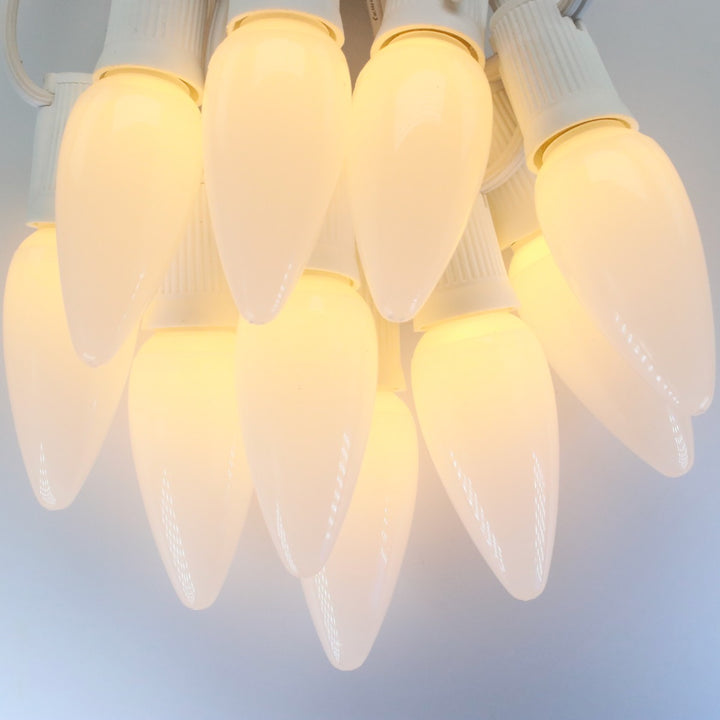 C9 Warm White Opaque LED (SMD) Bulbs E17 Bases