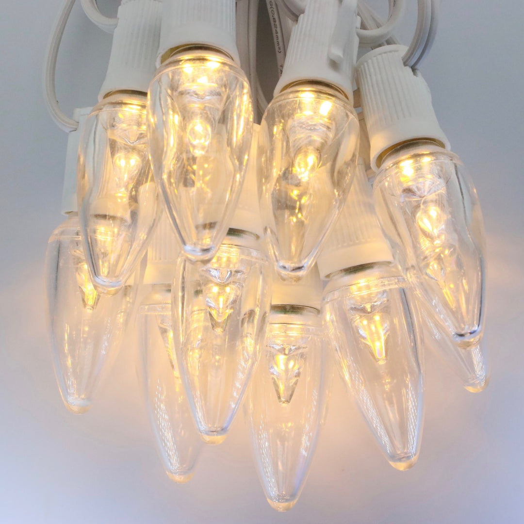 C9 Warm White Smooth LED (SMD) Bulbs E17 Bases