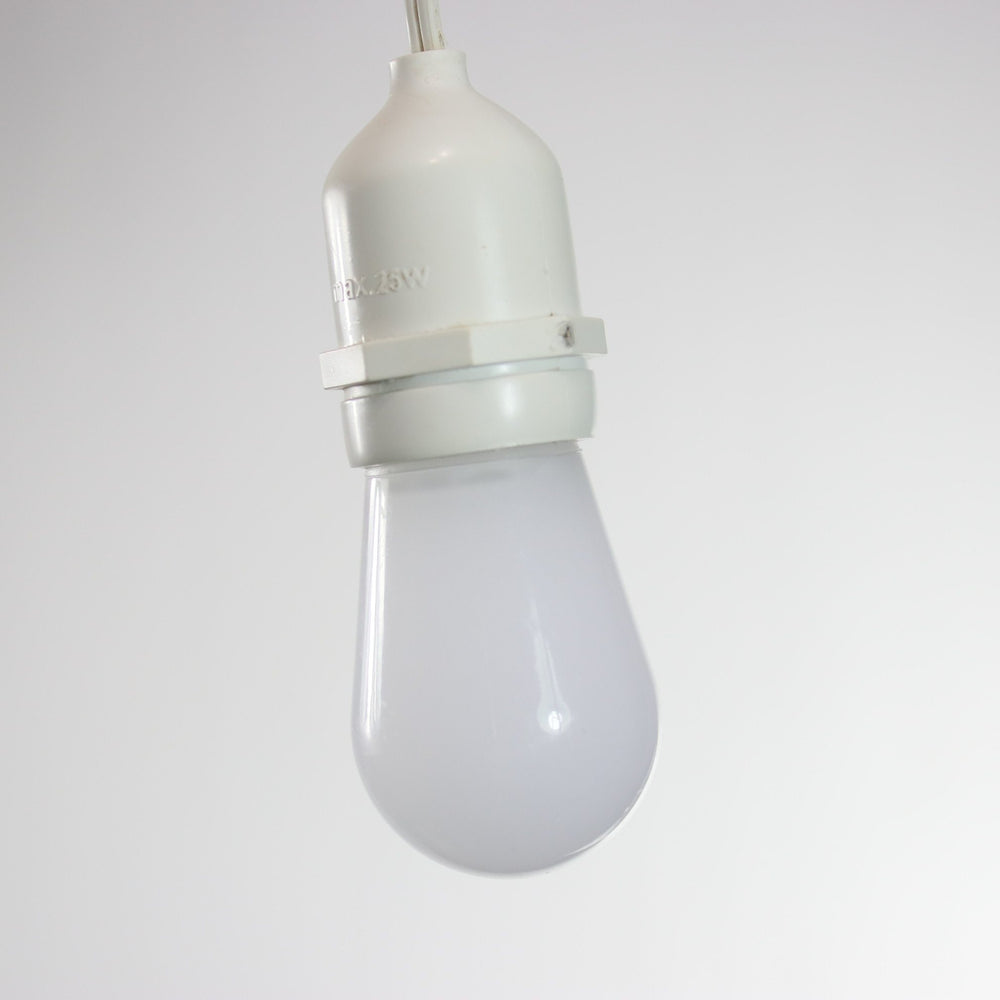 T50 Warm White Opaque LED Bulbs E26 Bases