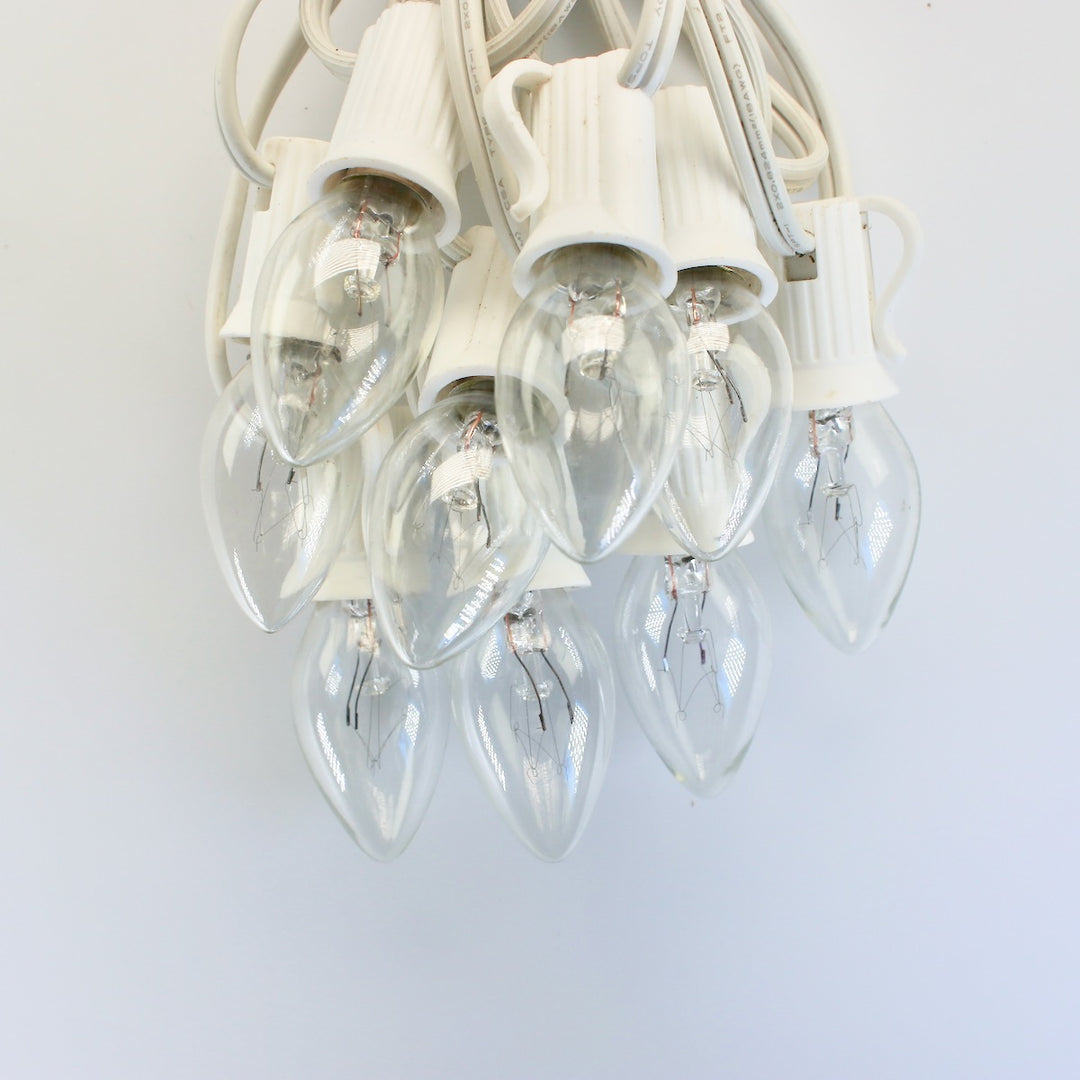 C7 Clear Twinkle Glass Bulbs E12 Bases