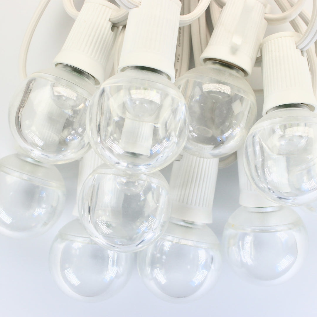 G40 Pure (Cool) White Smooth LED Bulbs E17 Bases