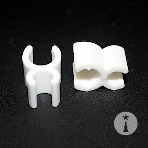 100 1/4" LED Sculpture Clips, White