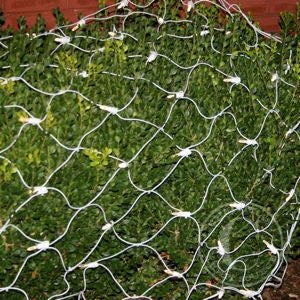 150-bulb Clear Net Lights, White Wire