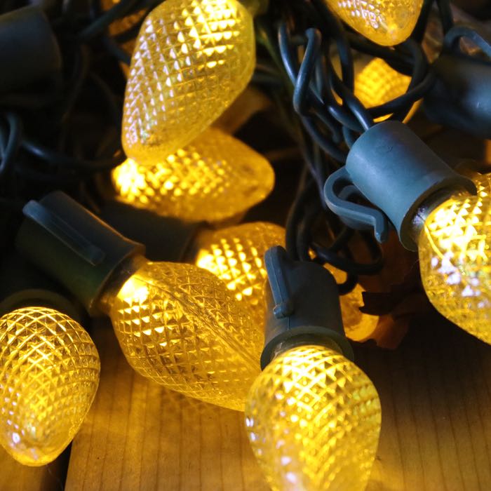 Yellow C7 LED Christmas string lights