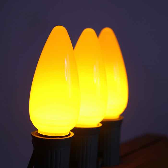 C9 Yellow Opaque LED (SMD) Bulbs E17 Bases