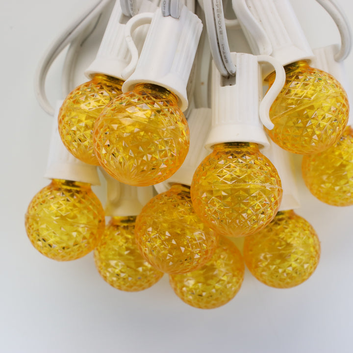G30 Yellow LED Bulbs E12 Bases