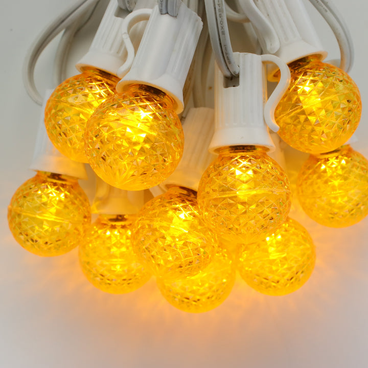 G30 Yellow LED Bulbs E12 Bases