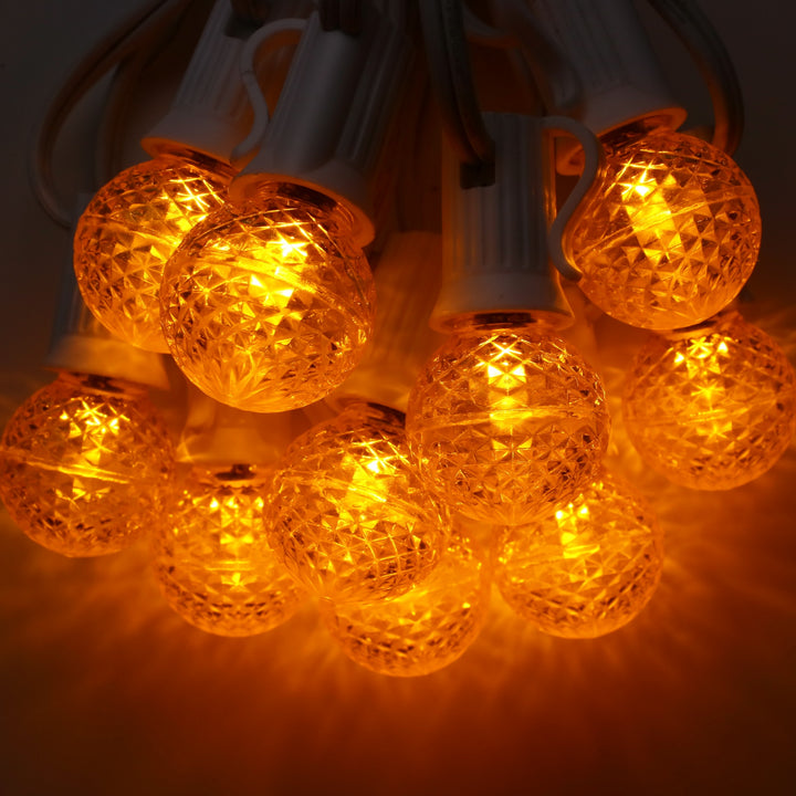 G30 Yellow LED Bulbs E12 Bases