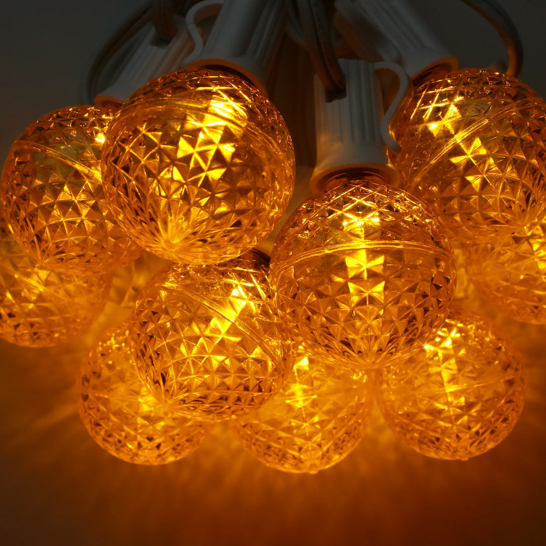 G40 Yellow LED Bulbs E12 Bases
