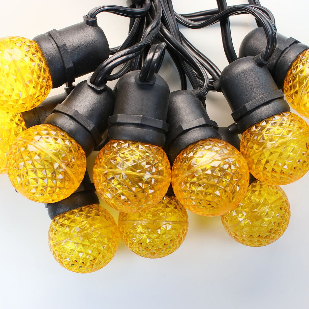 G50 Yellow LED Bulbs E26 Bases