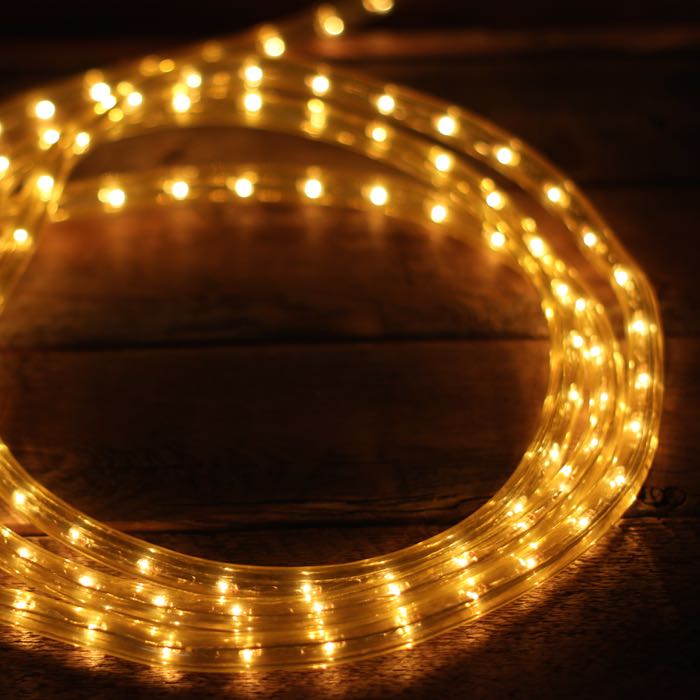 1/2" Yellow Incandescent Rope Lights (Adhesive Connections)