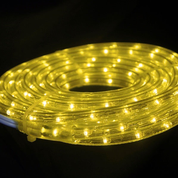 3/8" Yellow Incandescent Rope Lights (Adhesive Connections)