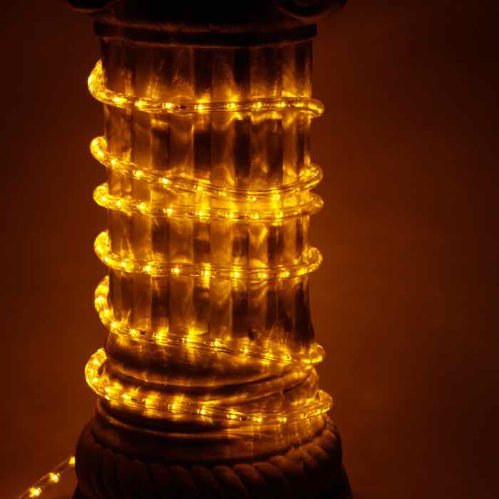 1/2" Yellow LED Rope Lights (Adhesive Connections)