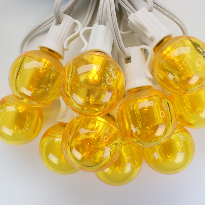 G40 Yellow Smooth LED Bulbs E12 Bases