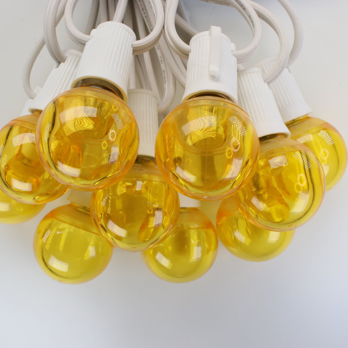 Minleon G40 Yellow Smooth LED Bulbs E17 Bases (25 Pack