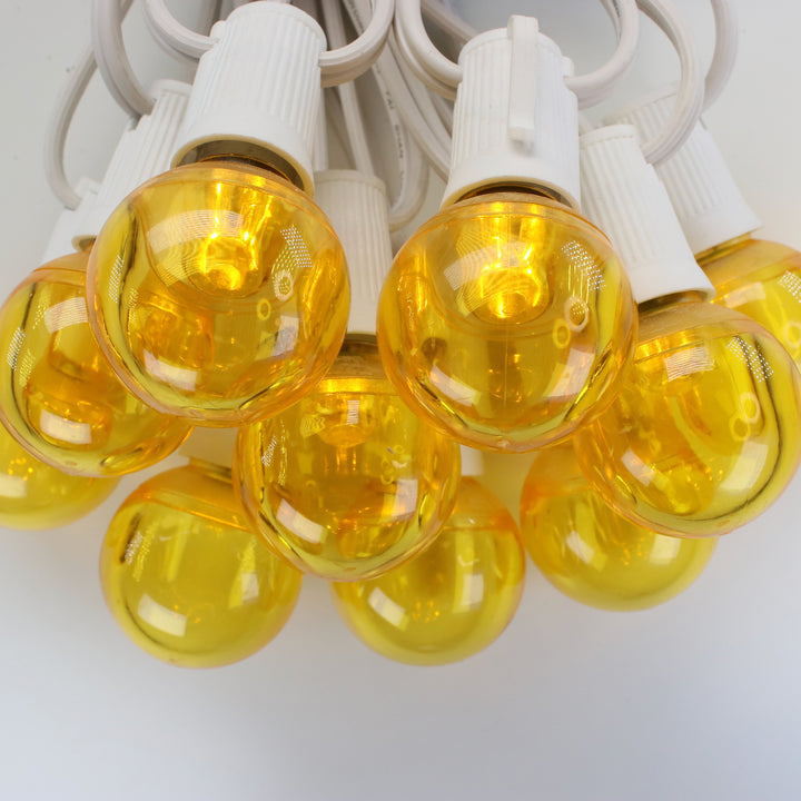 G40 Yellow Smooth LED Bulbs E17 Bases